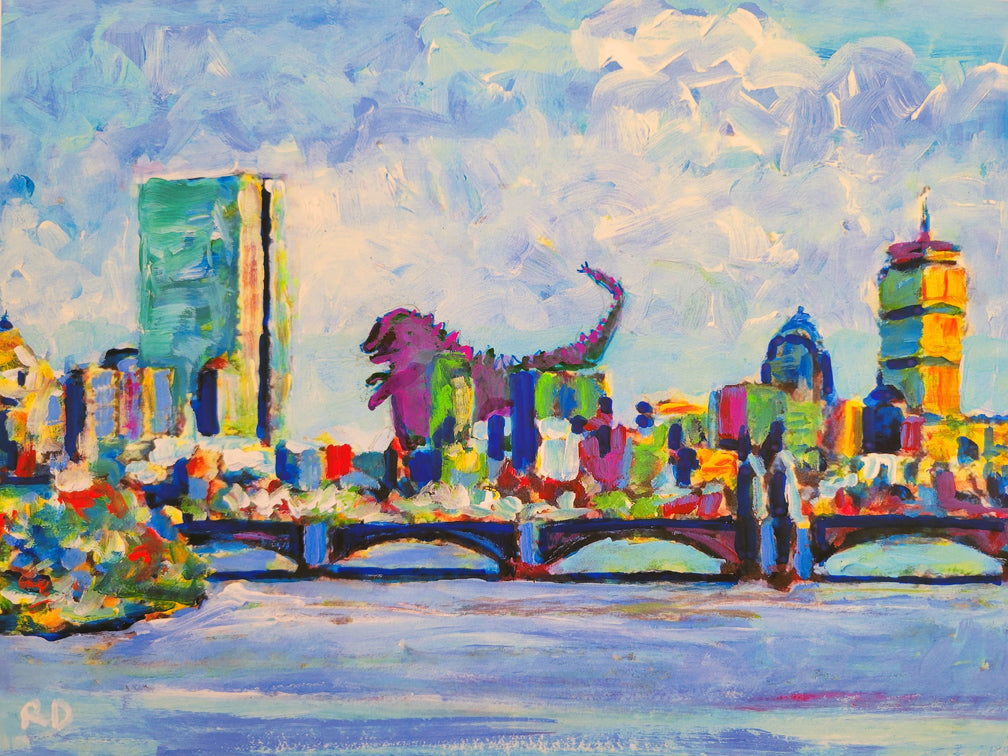 Everybody Loves Boston – Bang A Uey! Signed Art Print by RD Riccoboni