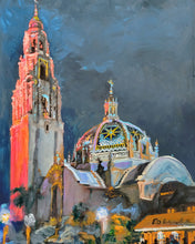 Load image into Gallery viewer, Balboa Park San Diego at Night – Signed Art Print by RD Riccoboni