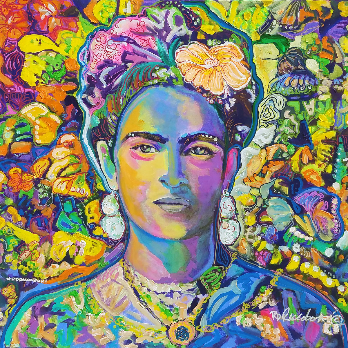 Garden Queen by RD Riccoboni Framed Canvas Portrait