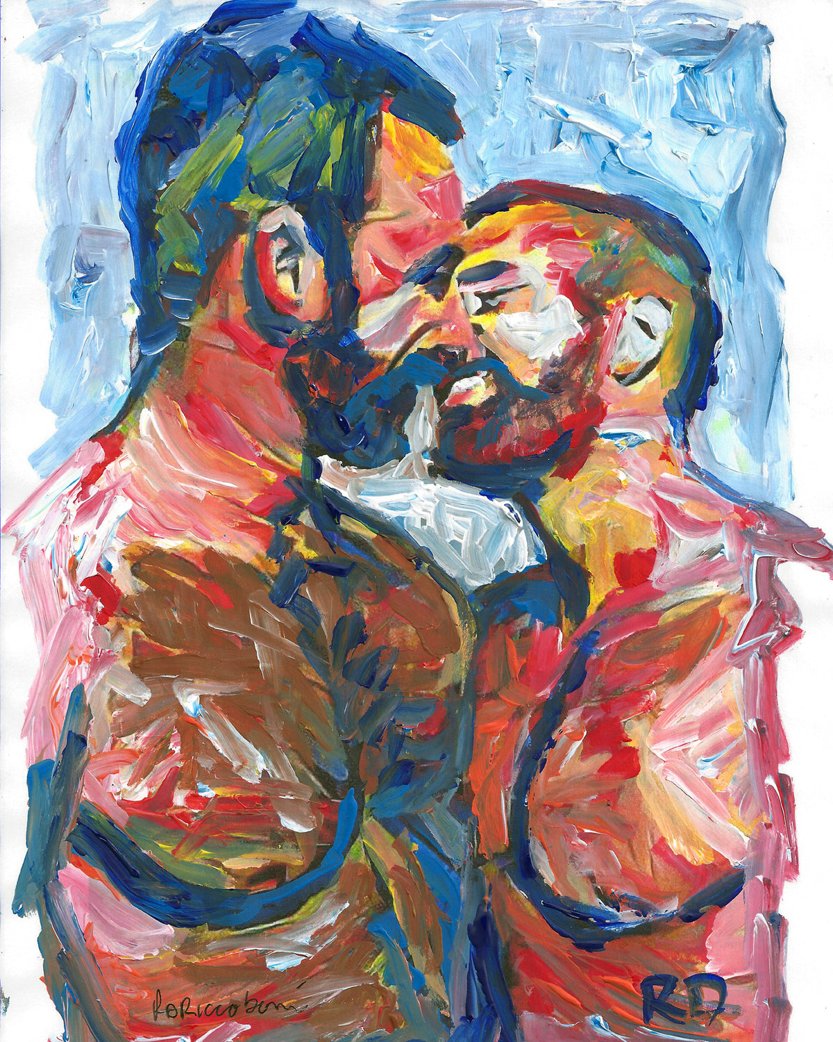 Sure! That's The Best Idea I've Heard All Day - Beefcake Bear Style signed painting print