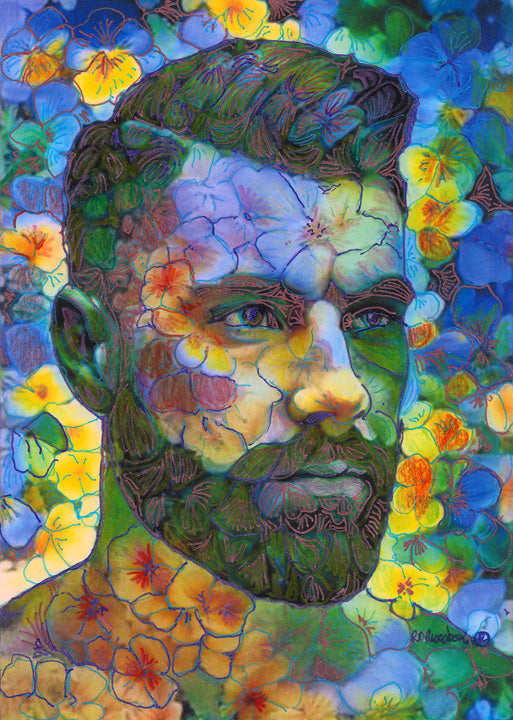 Visionary – Beefcake Flower Bear Style Signed Art Print by RD Riccoboni