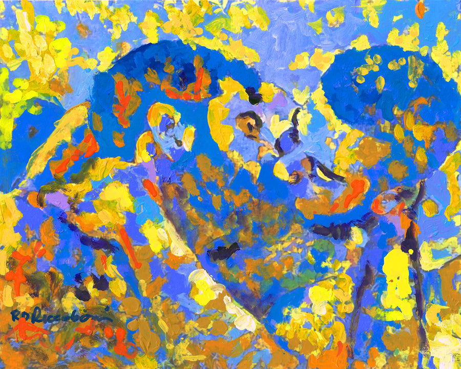 Kiss In The Golden Hour – Beefcake Couple Limited Edition Print by RD Riccoboni