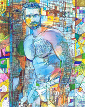 Load image into Gallery viewer, Art Commission an Original Beartropolis Portrait In The Geometric Style