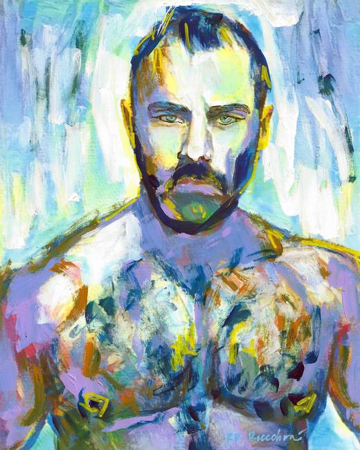 Left To My Own Devices – Beefcake Style Signed Art Print by RD Riccoboni