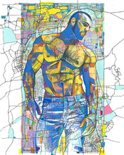 Load image into Gallery viewer, Art Commission an Original Beartropolis Portrait In The Geometric Style