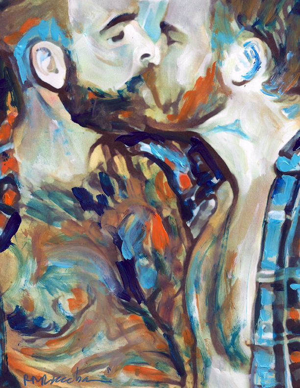 Plaid Kiss – They Kiss Every Time They Get A Robocall | Beefcake Bear Style by RD Riccoboni