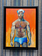 Load image into Gallery viewer, Tangerine Sailor 2 - Beefcake Style original painting by Riccoboni