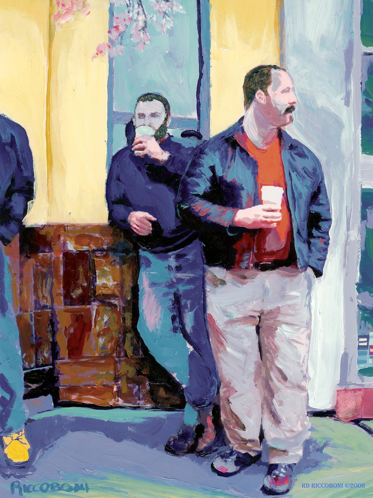 Morning Coffee – Beefcake Bear Style Signed Print by RD Riccoboni