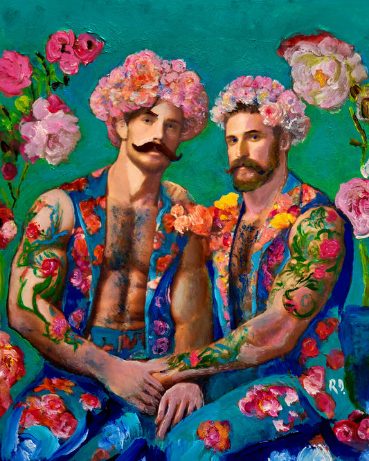 Flower Bear Wedding Party – Knights of the Vermillion Rose Print by RD Riccoboni