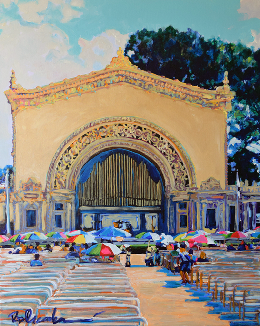 Afternoon Performance in Balboa Park – Spreckels Organ Pavilion San Diego | Signed Art Print by RD Riccoboni