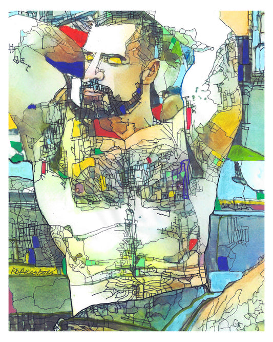 Beartropolis - The Mapquestor signed artist painting print
