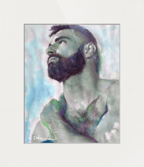 Silver Stud - Beefcake Style signed painting print