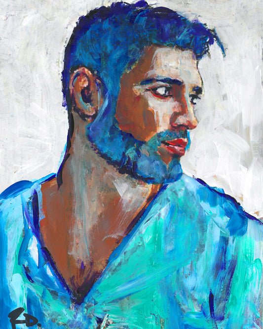 The Sailor  - Beefcake Style signed painting print