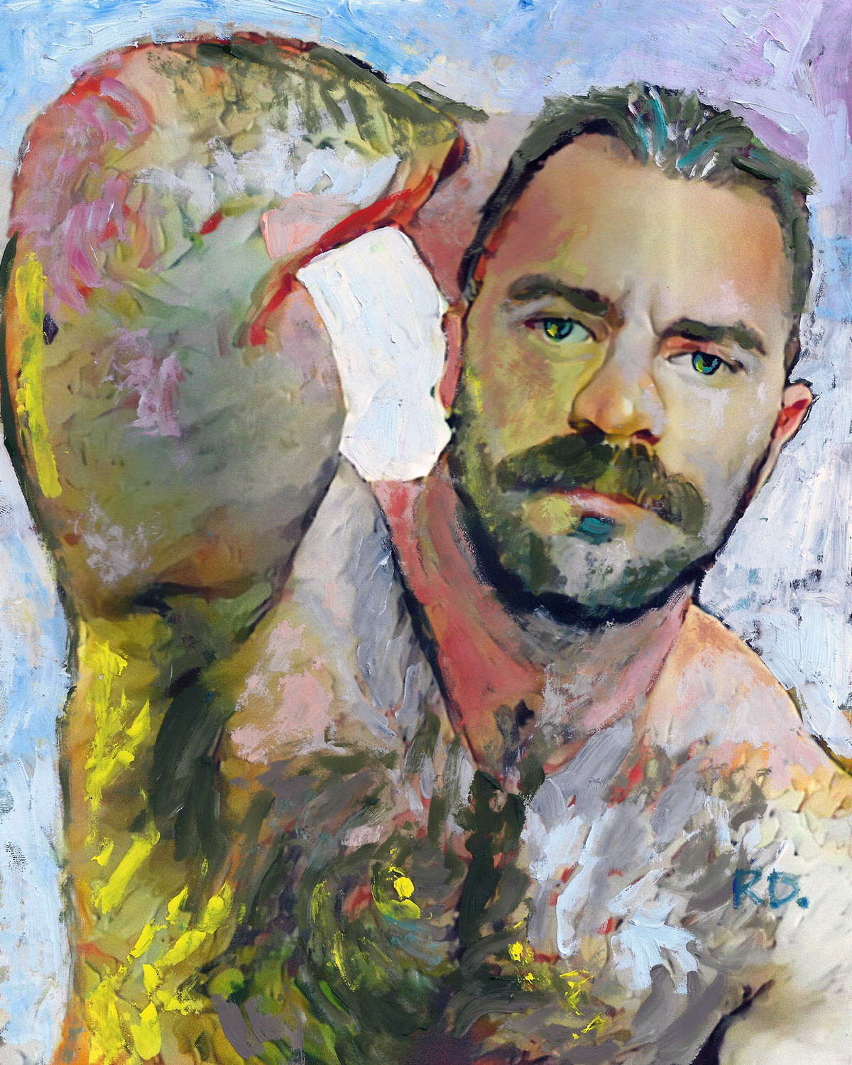The Good Sport – Beefcake Style Signed Art Print by RD Riccoboni