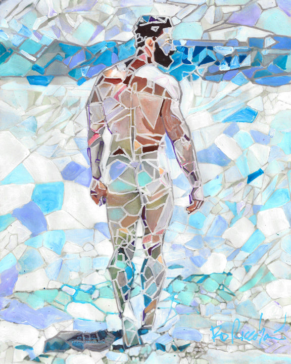 Terrazzo Beach signed artist Beefcake painting print