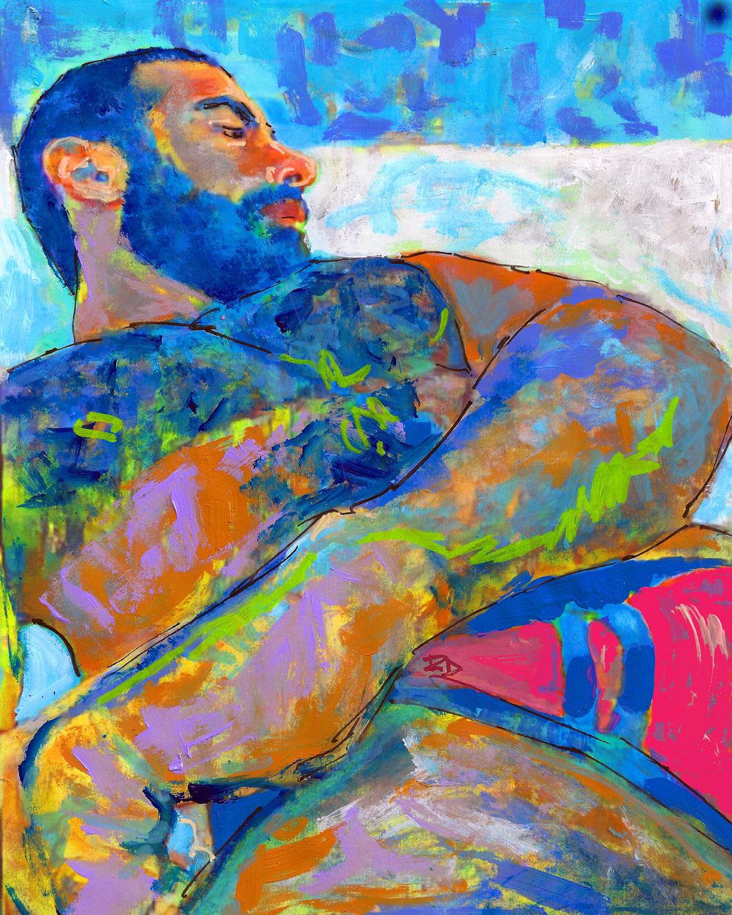 A Moment Of Clarity  - Beefcake Painterly Style hand signed Limited Edition art painting print