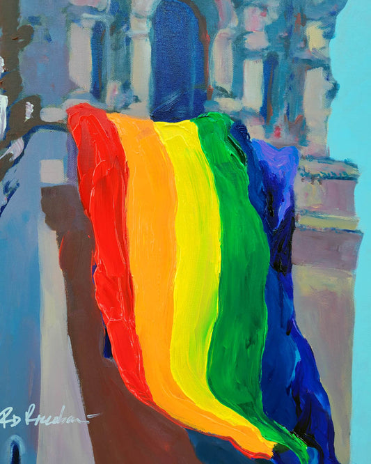 Love Wins by RD Riccoboni Signed LGBTQ Historic Painting Print