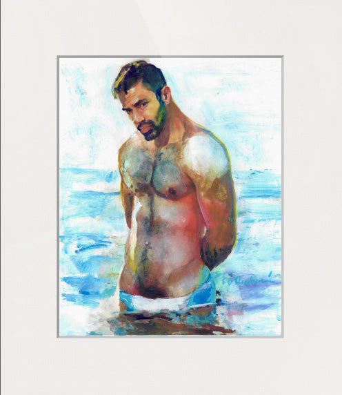 Sea Wolf - Beefcake Painterly Style signed painting print