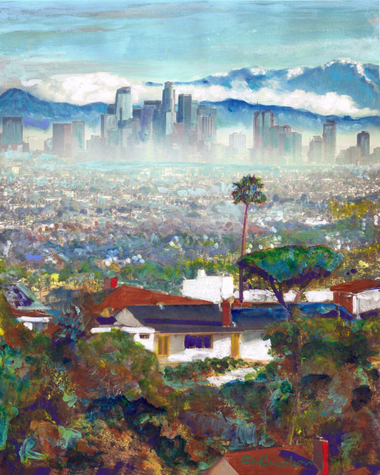 After the Rains Came – Los Angeles | Limited Edition & Hand-Embellished Canvas by RD Riccoboni