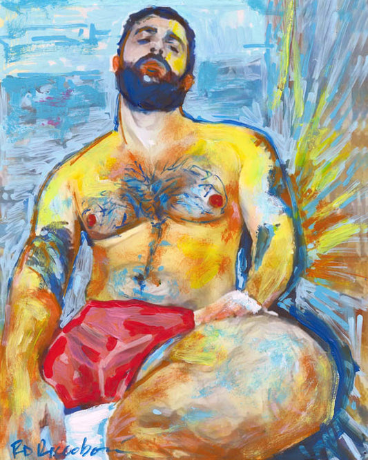 Good Drama - Beefcake Painterly Style signed painting print