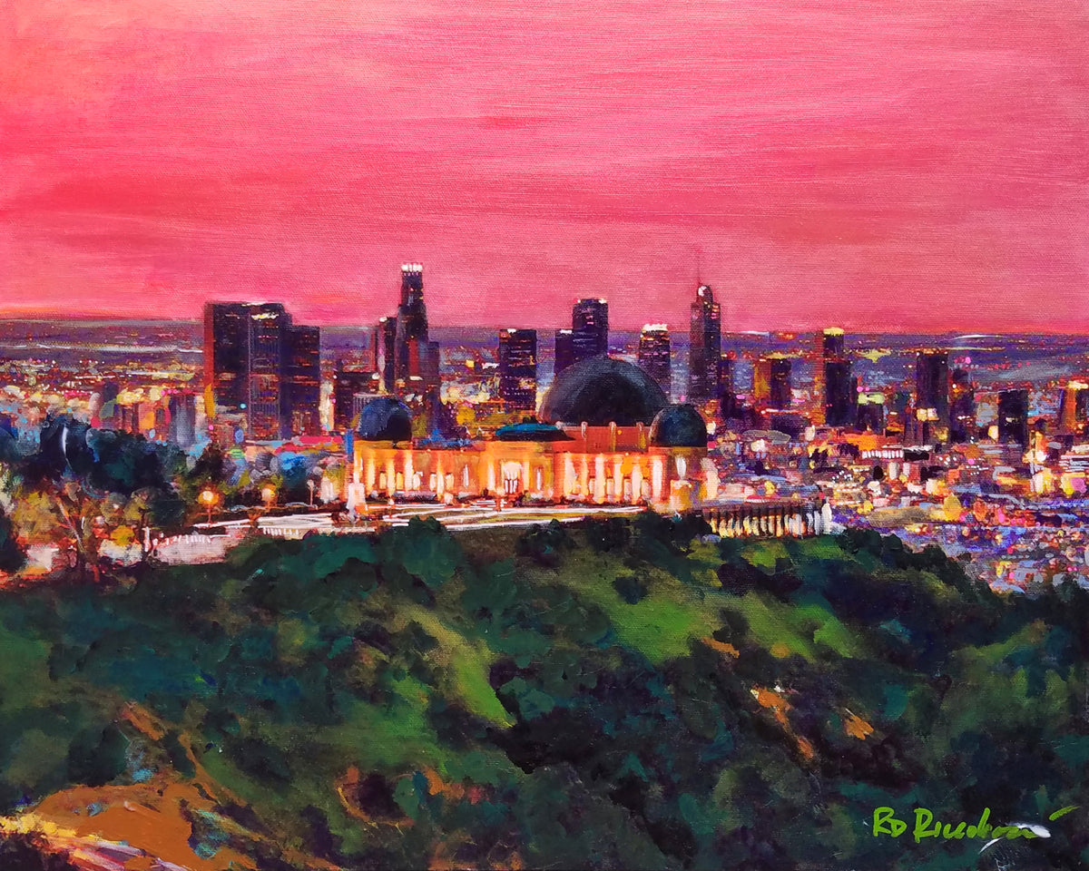 Sunrise Los Angeles California Griffith Park Cityscape by RD Riccoboni