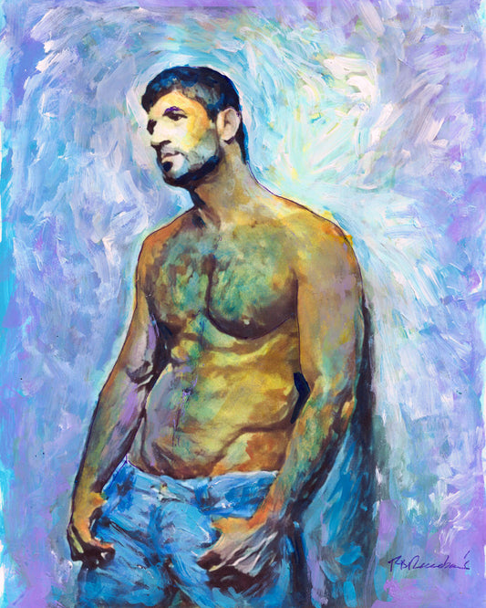 Time Is All We Have - Beefcake Style signed painting print