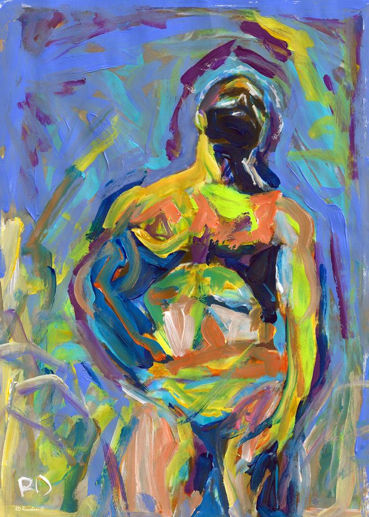 Bear Ascending - Beefcake Painterly Style signed Limited Edition on Canvas