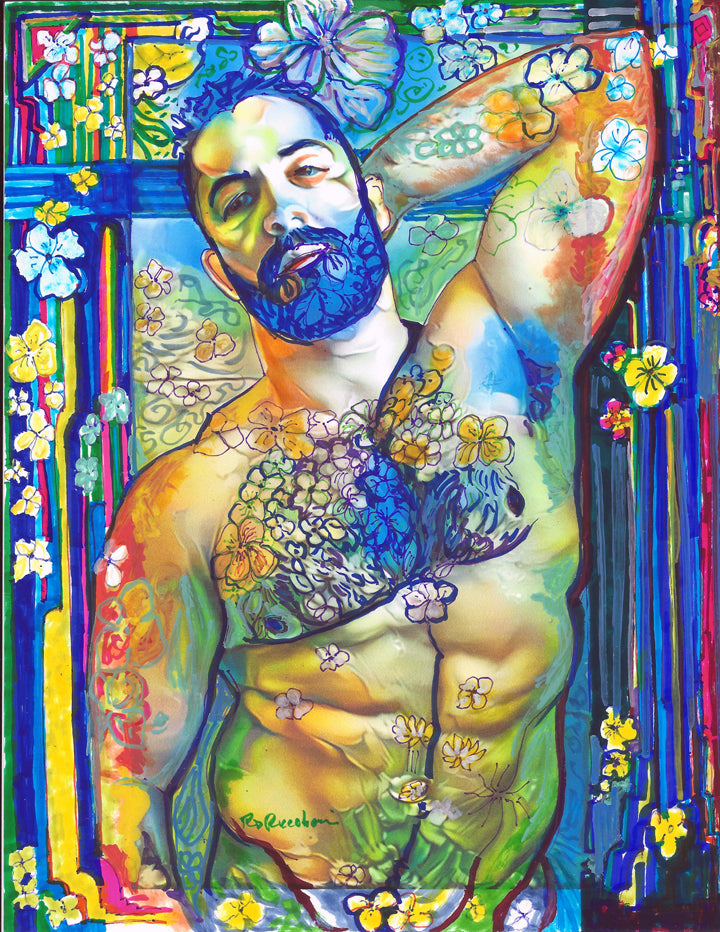 Song of Summer – Signed Limited Edition | Flower Bear Print by RD Riccoboni