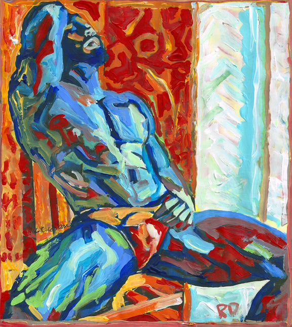 Blue Heat | Beefcake Style Signed Art Print by RD Riccoboni