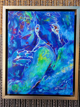 Load image into Gallery viewer, Aqua Men signed mythical style Mixed Media Original Painting
