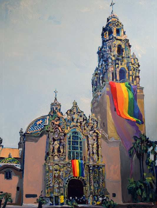We Rise As We Lift Others by RD Riccoboni LGBTQ Painting  Painting Print