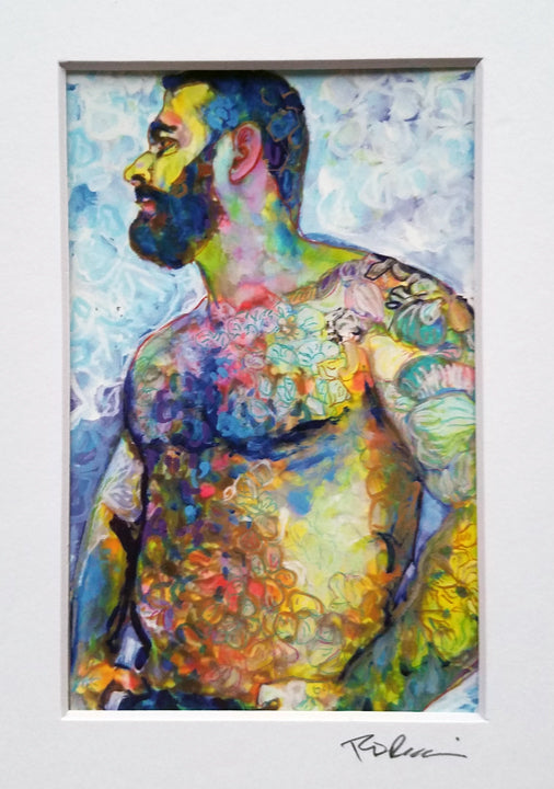Big Blue – Flower Bear Mini Print by RD Riccoboni