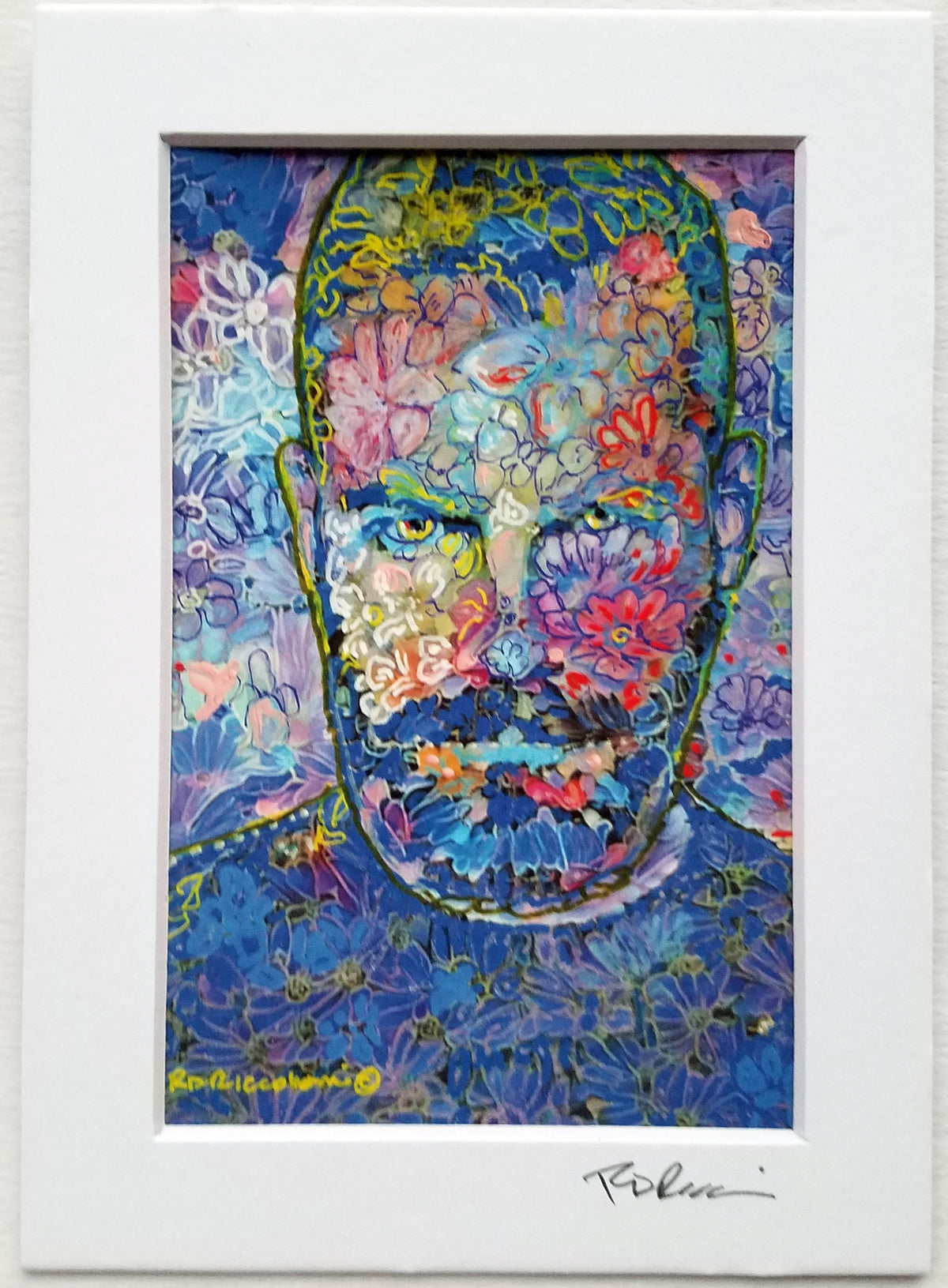 Blue David – Flower Bear Mini Print | Signed by RD Riccoboni