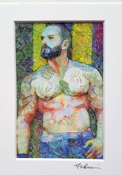 Solana Beach - Handsome Flower Bear Mini Print