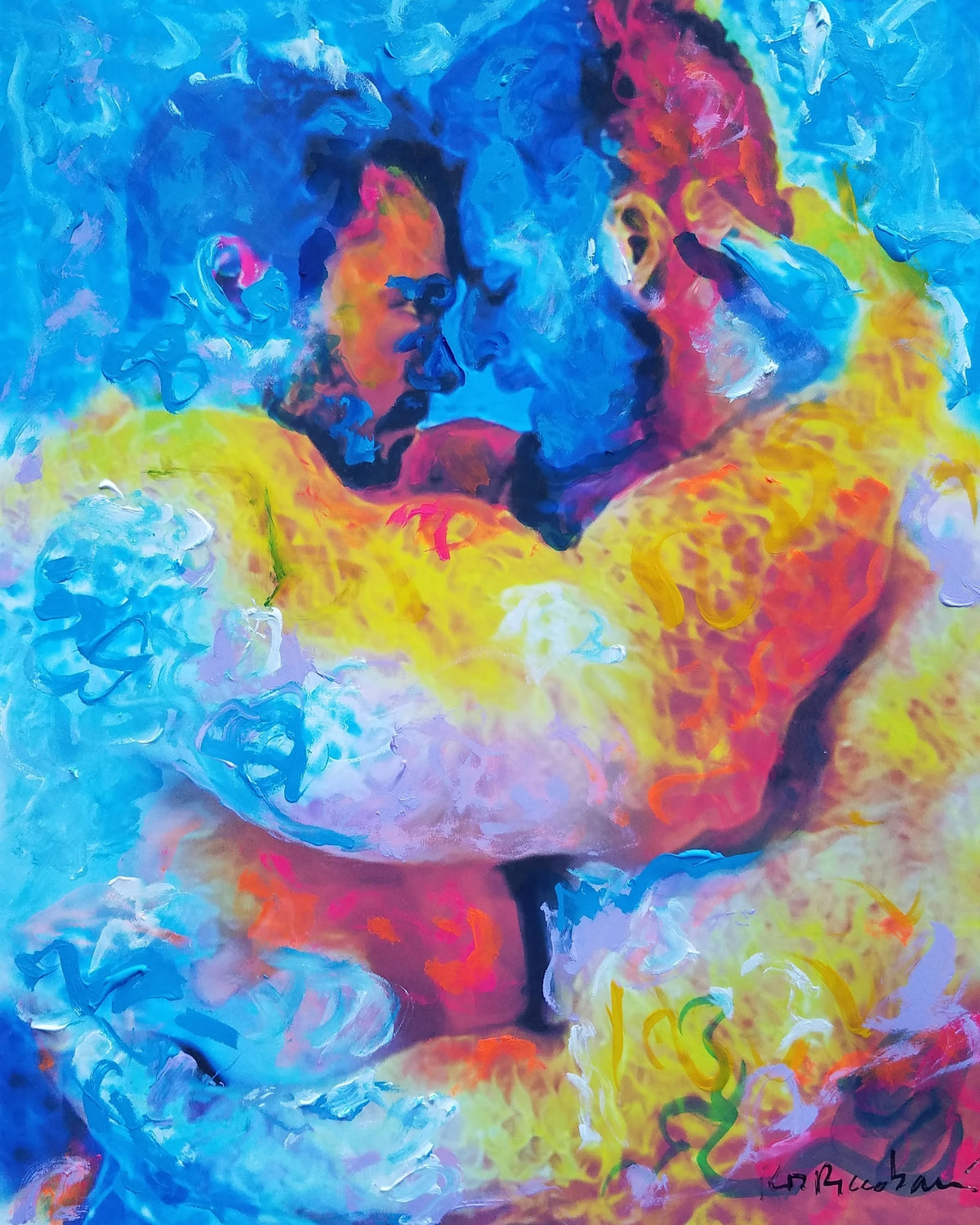 Desire – Surreal Beefcake Bear Couple Signed Print by RD Riccoboni