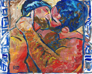 Shut Up and Kiss Me - Beefcake Painterly Style signed painting print