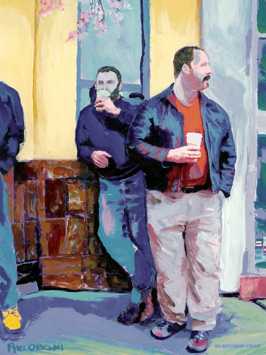 Morning Coffee – Beefcake Bear Style Signed Print by RD Riccoboni