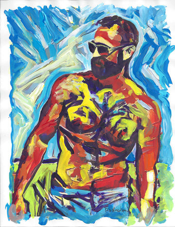 Feels Like Summer - Beefcake Painterly Style signed painting print