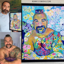 Load image into Gallery viewer, Commission an Original Painting Flower Bear Portrait
