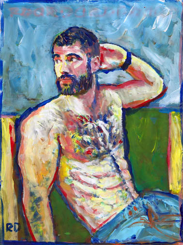 A Nap Sounds Good! – Beefcake Style Signed Art Print by RD Riccoboni