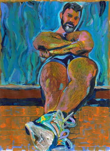 Big Shoes To Fill - Beefcake Painterly Style signed painting print